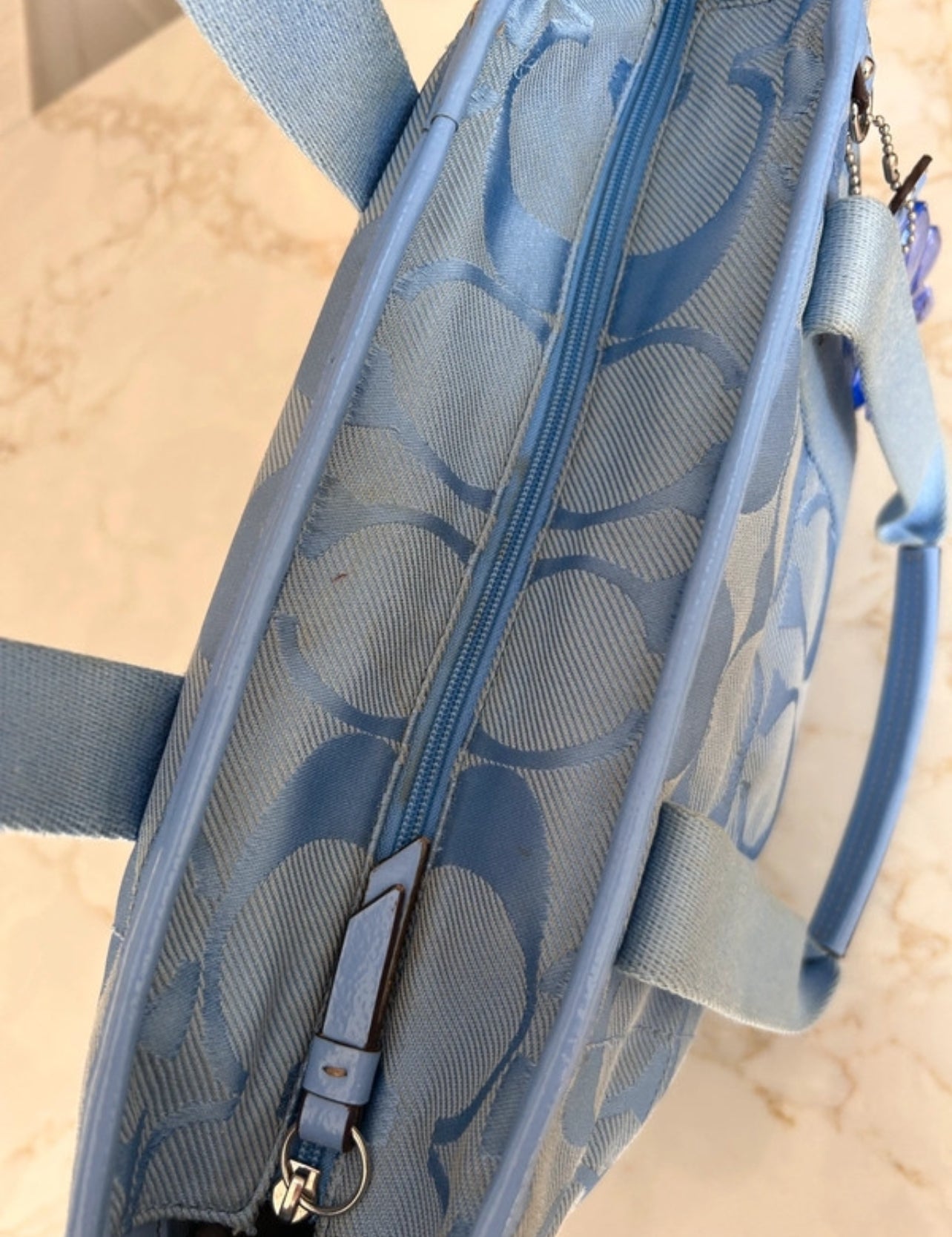 Vintage Coach blue shoulder bag