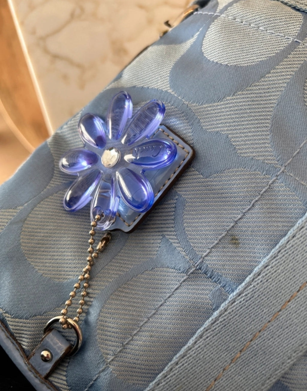 Vintage Coach blue shoulder bag