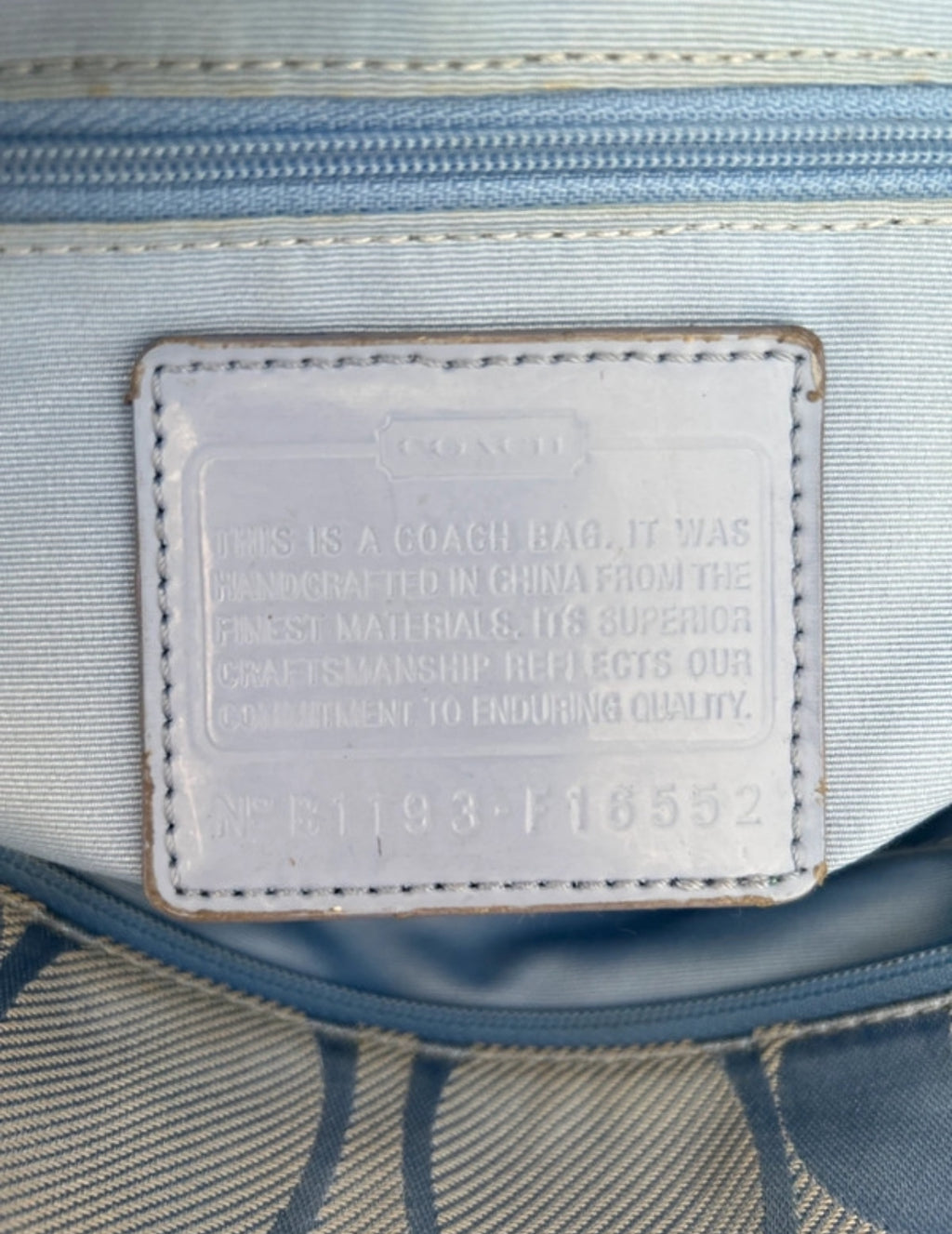 Vintage Coach blue shoulder bag