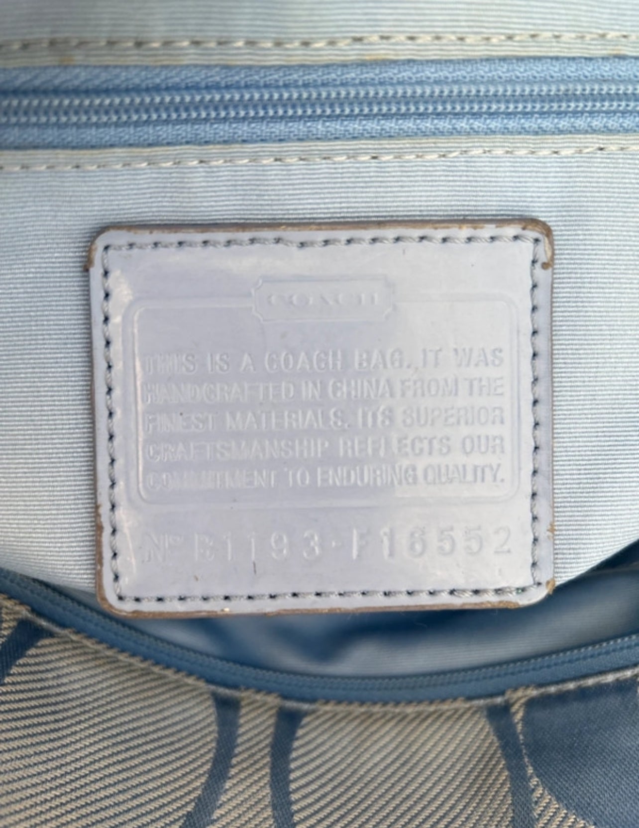 Vintage Coach blue shoulder bag