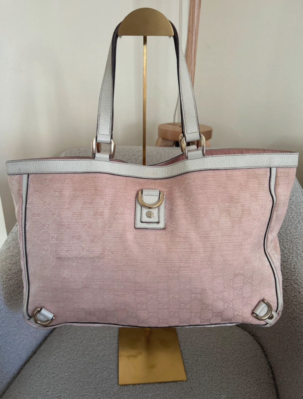 Vintage Gucci Abbey pink shoulder bag