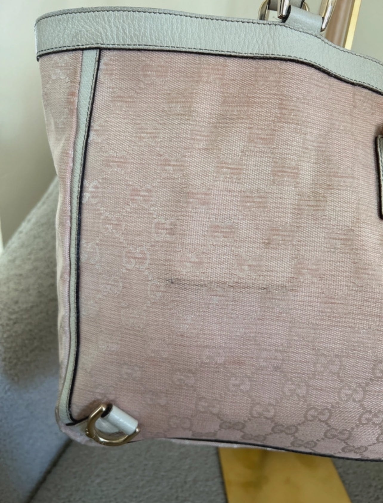 Vintage Gucci Abbey pink shoulder bag