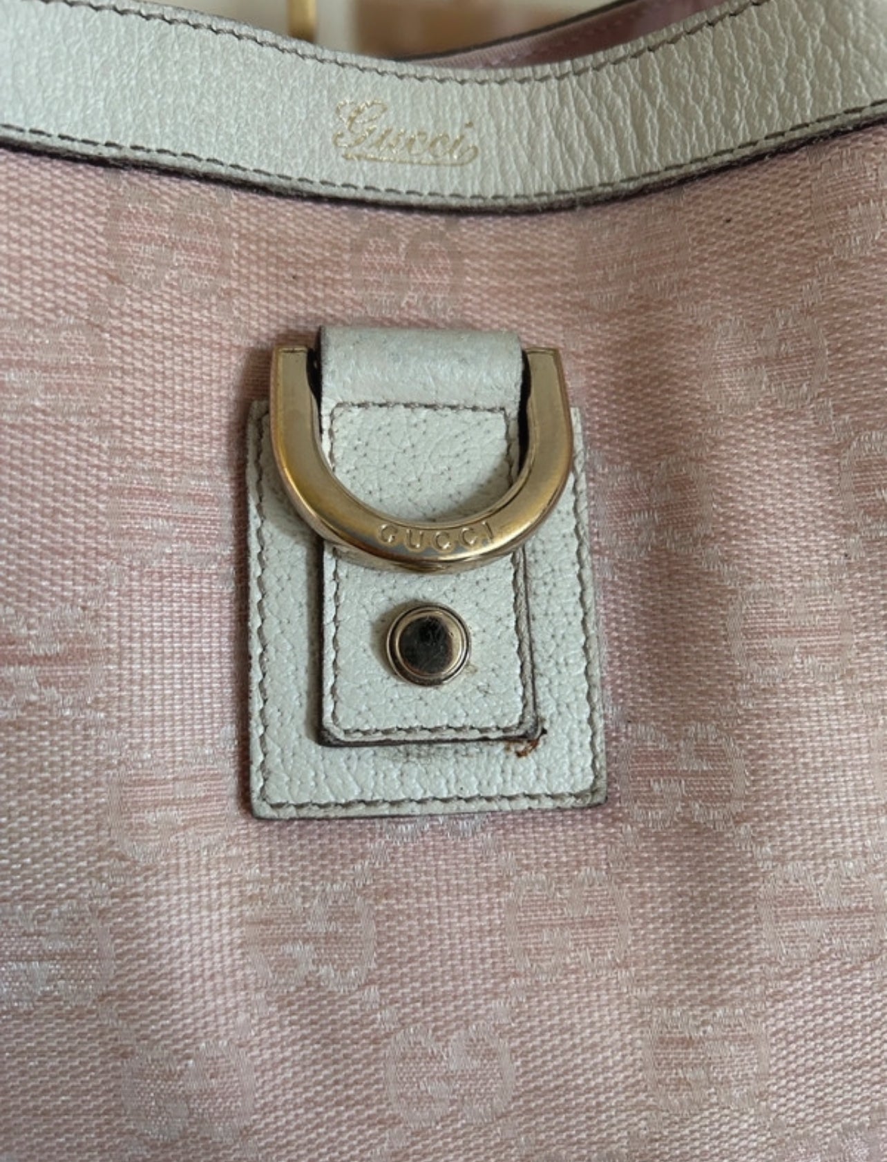 Vintage Gucci Abbey pink shoulder bag