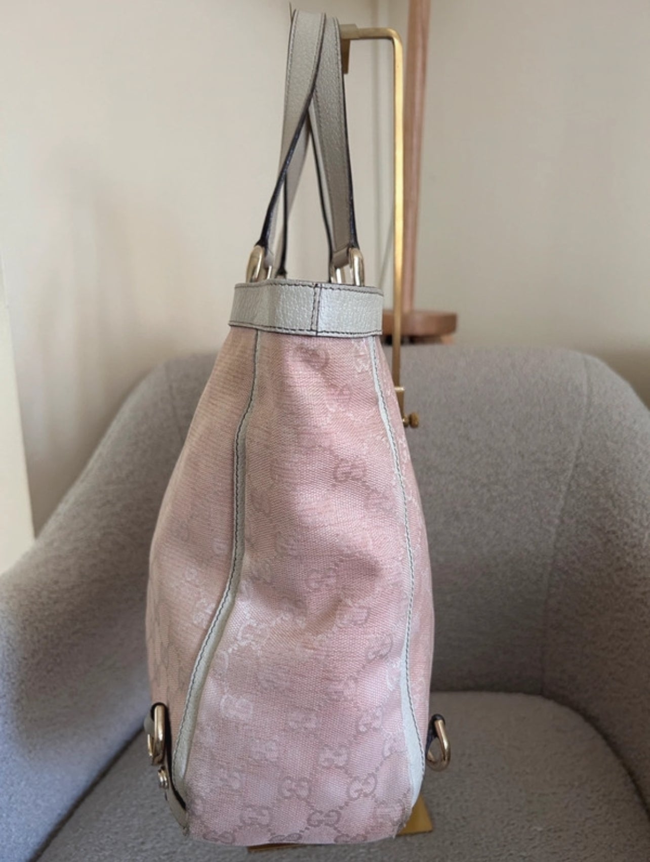 Vintage Gucci Abbey pink shoulder bag
