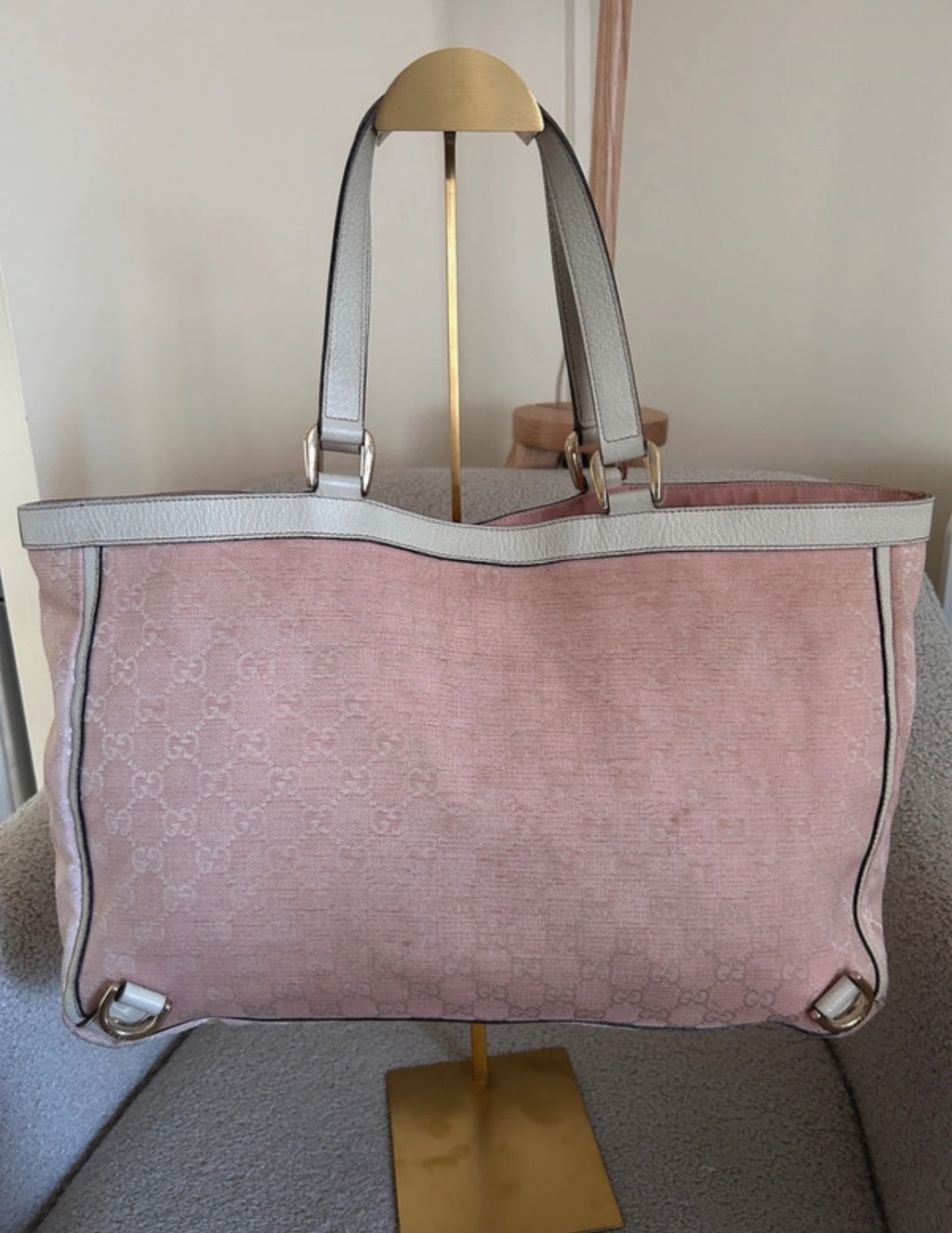 Vintage Gucci Abbey pink shoulder bag