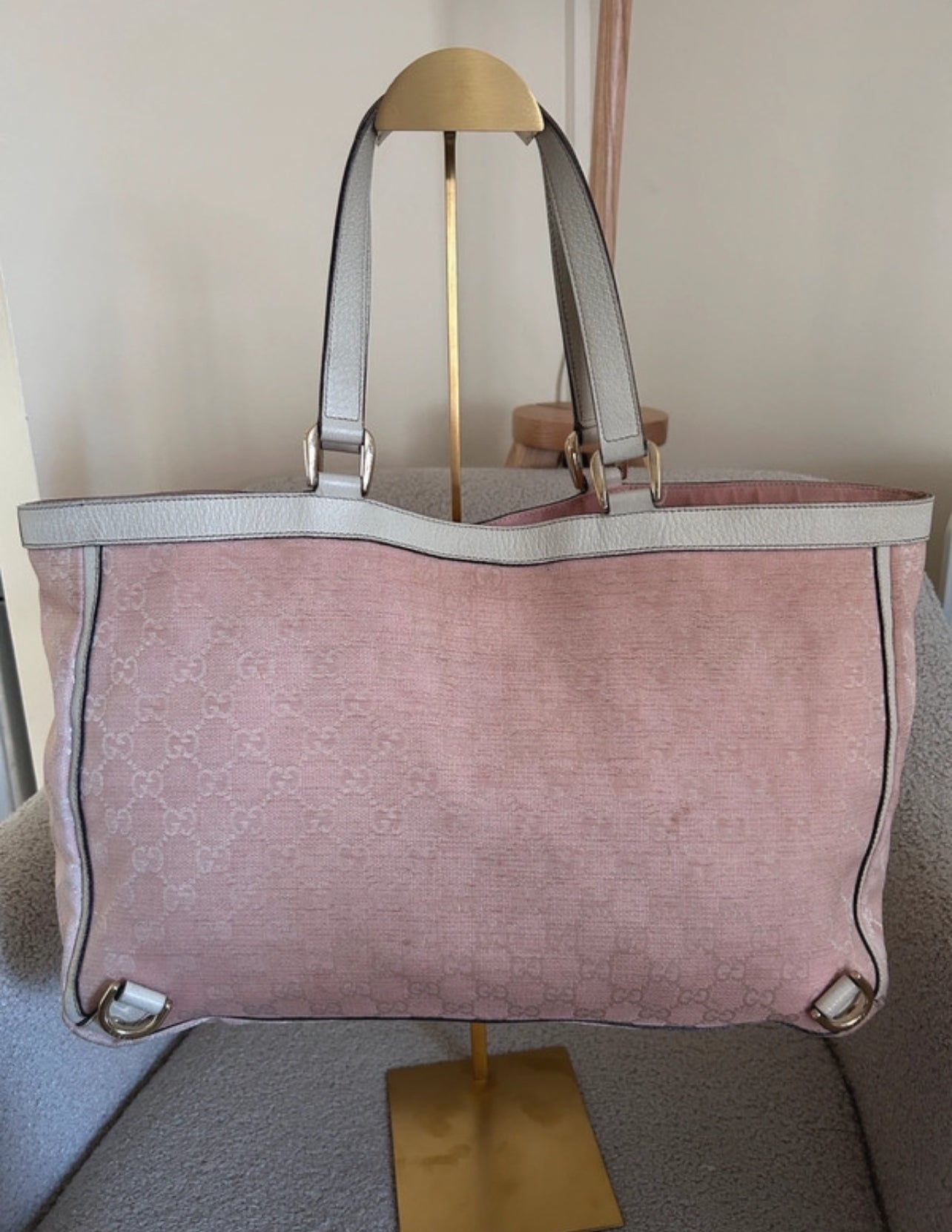 Vintage Gucci Abbey pink shoulder bag