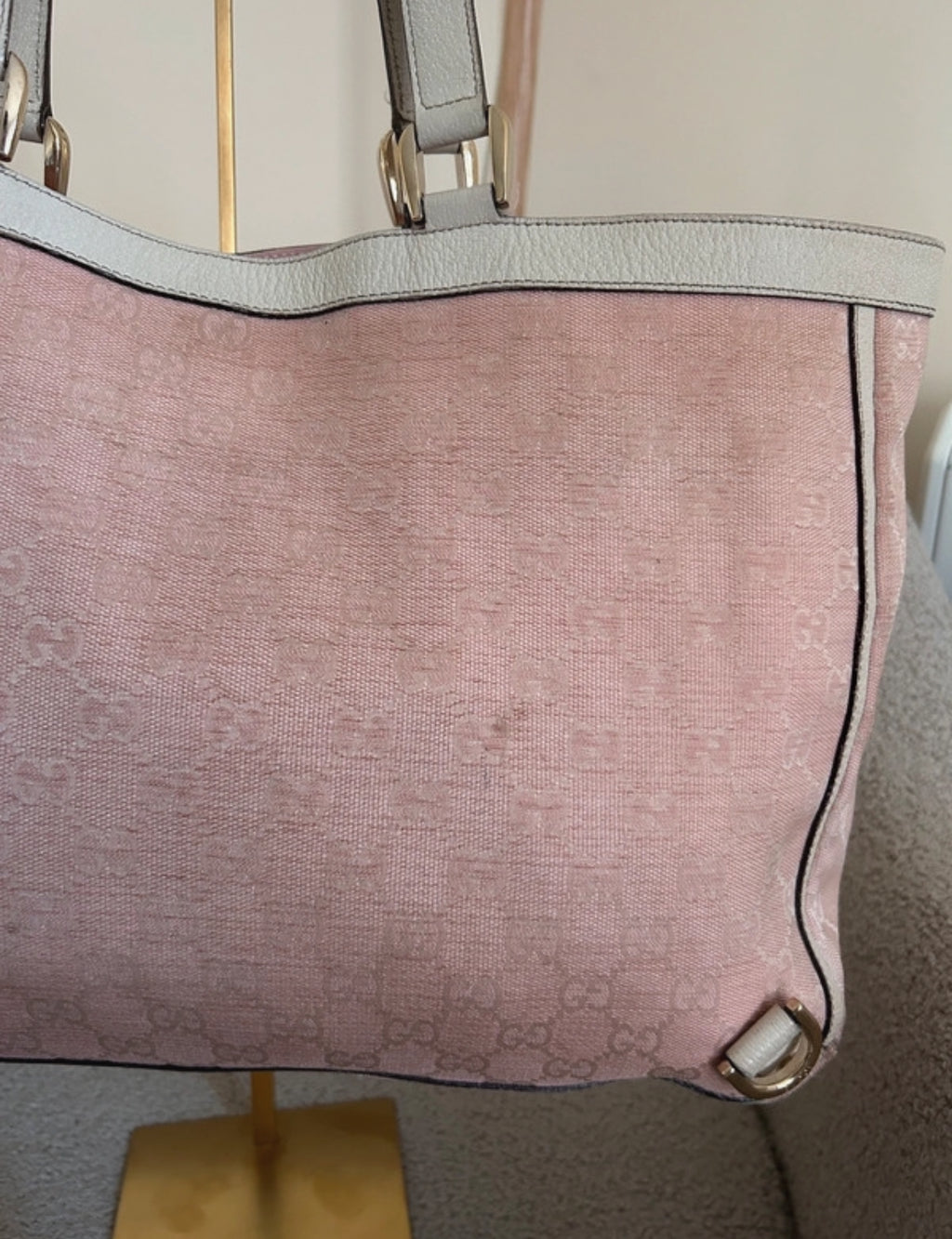 Vintage Gucci Abbey pink shoulder bag