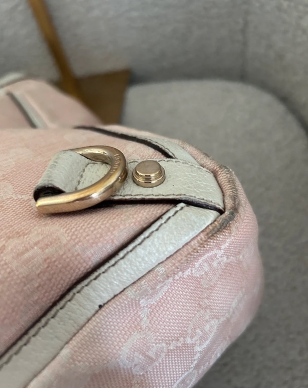 Vintage Gucci Abbey pink shoulder bag