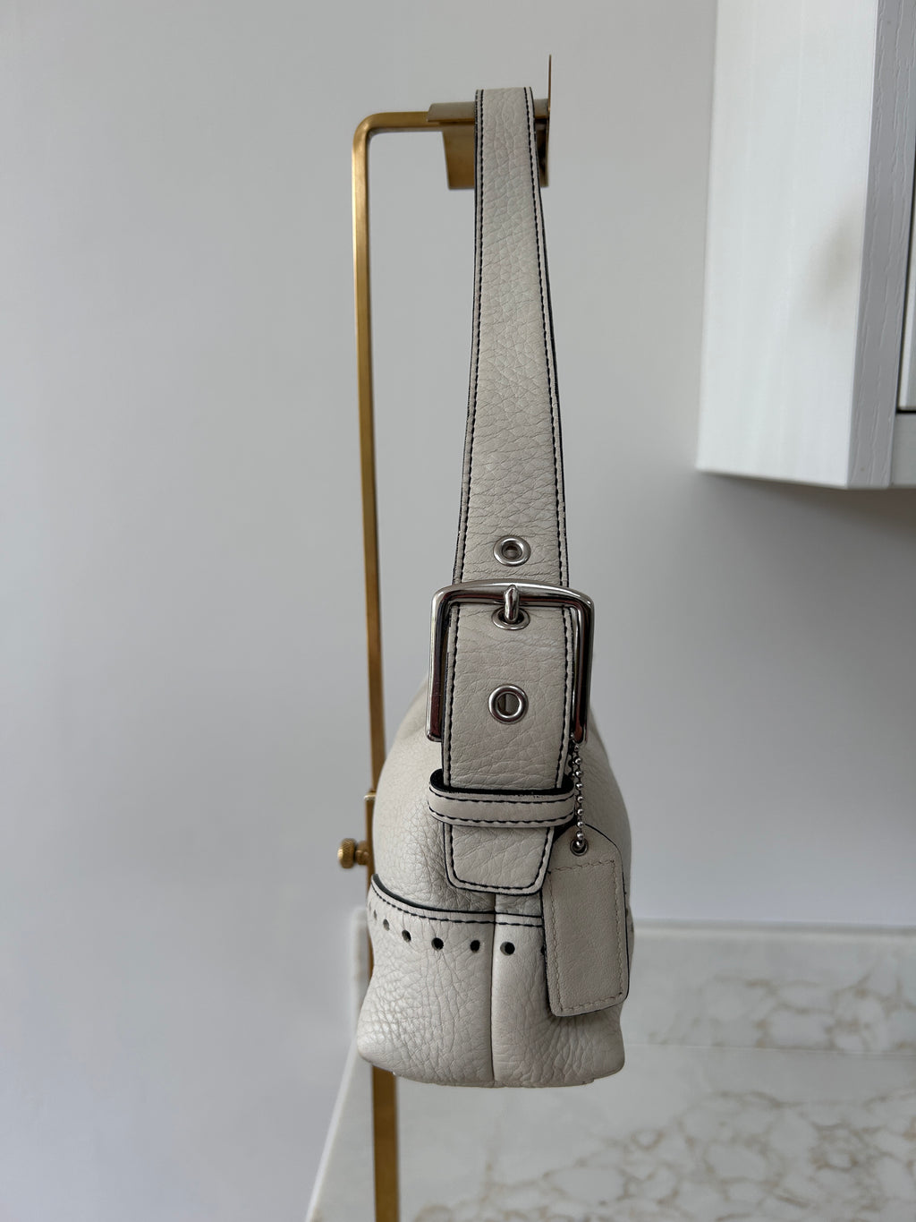 Vintage Coach leather baguette shoulder bag