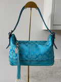 Vintage Coach blue shoulder bag