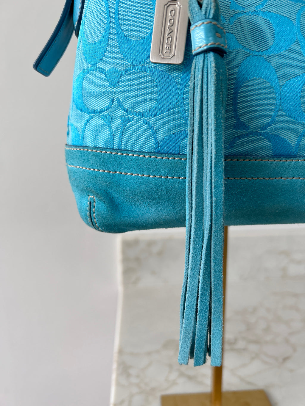 Vintage Coach blue shoulder bag
