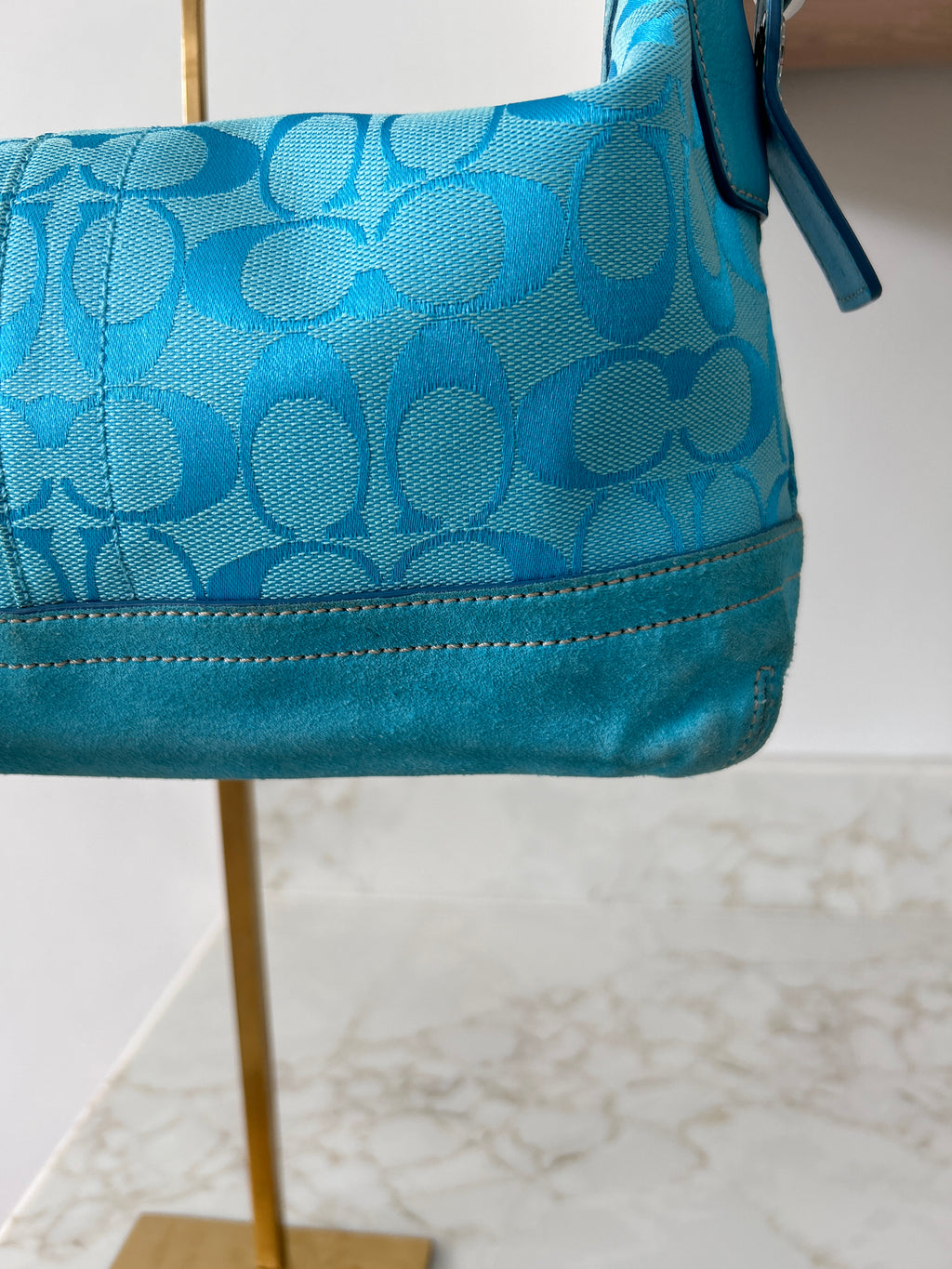 Vintage Coach blue shoulder bag