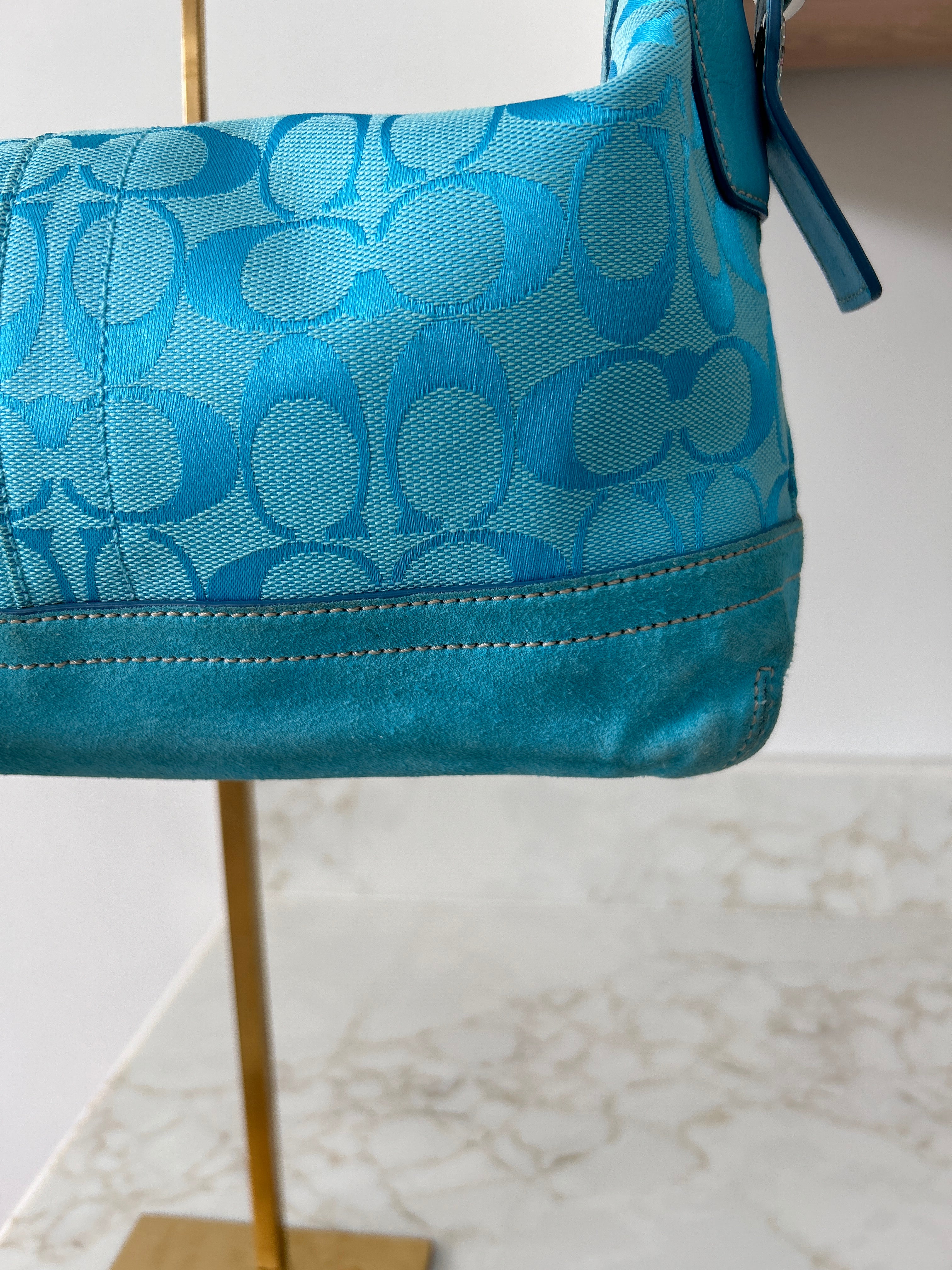 Vintage Coach blue shoulder bag