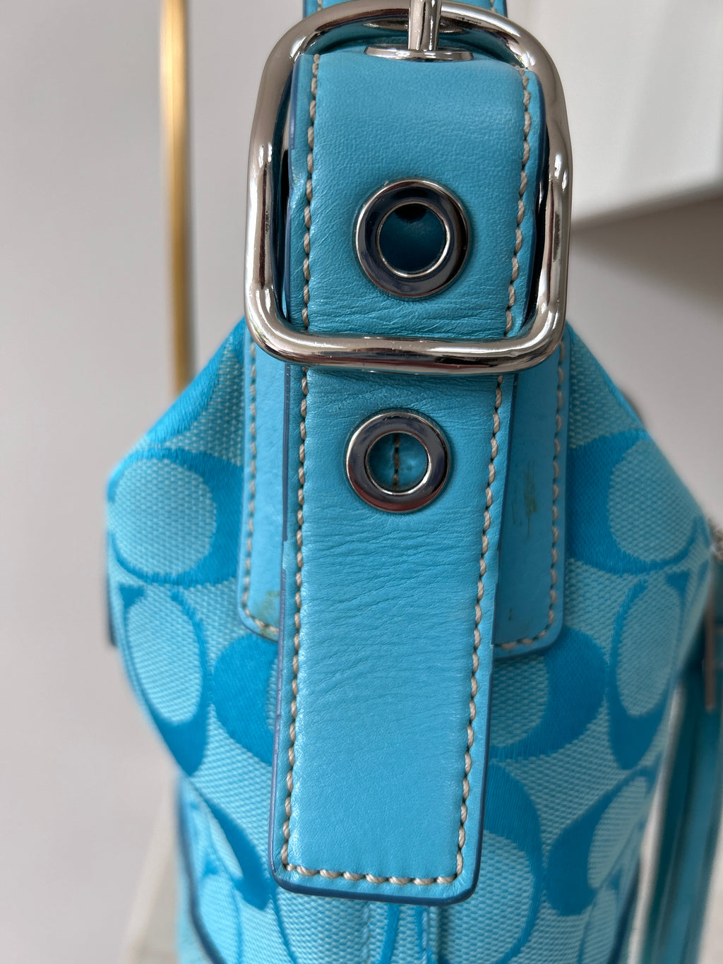 Vintage Coach blue shoulder bag