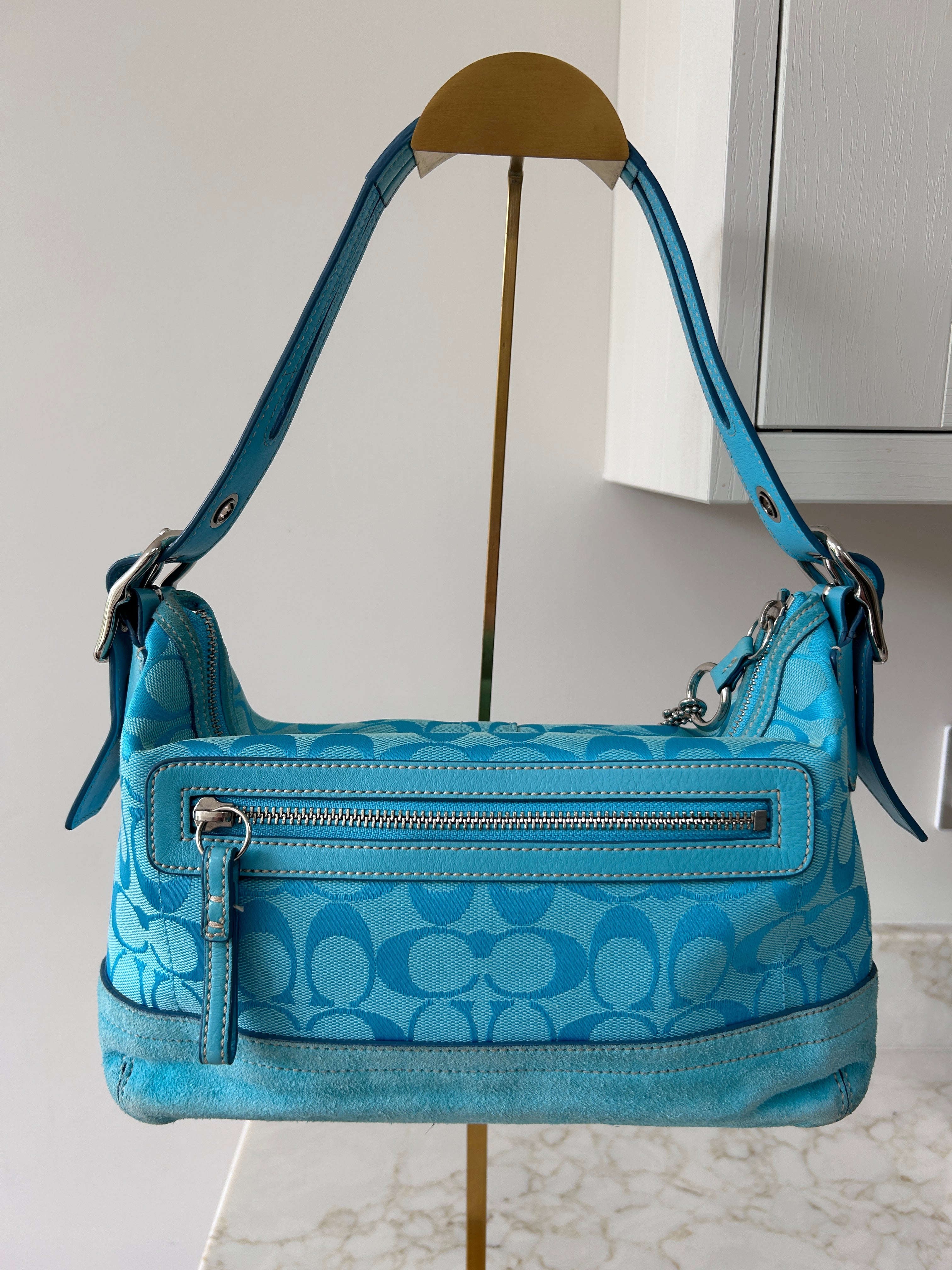 Vintage Coach blue shoulder bag