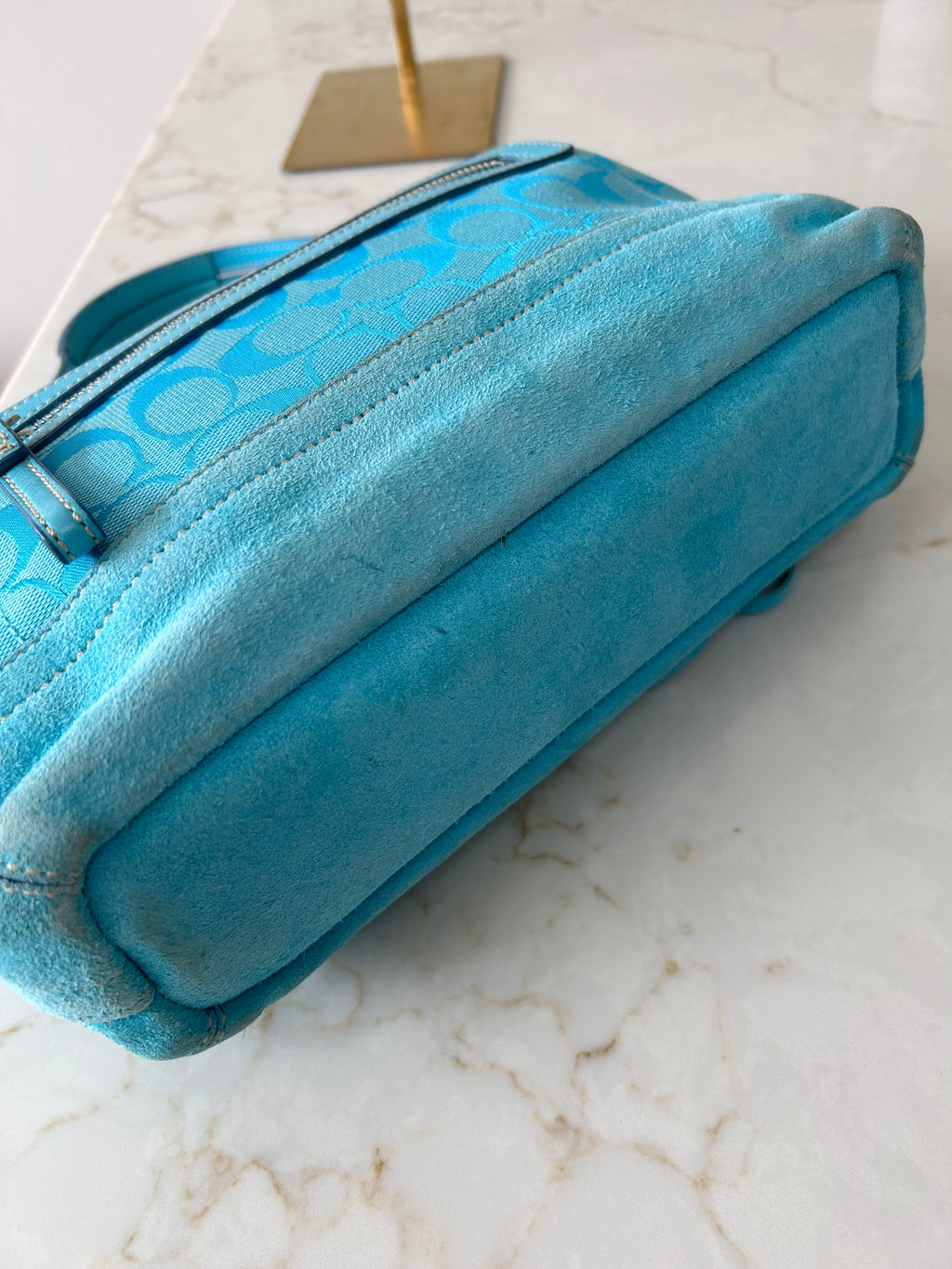 Vintage Coach blue shoulder bag