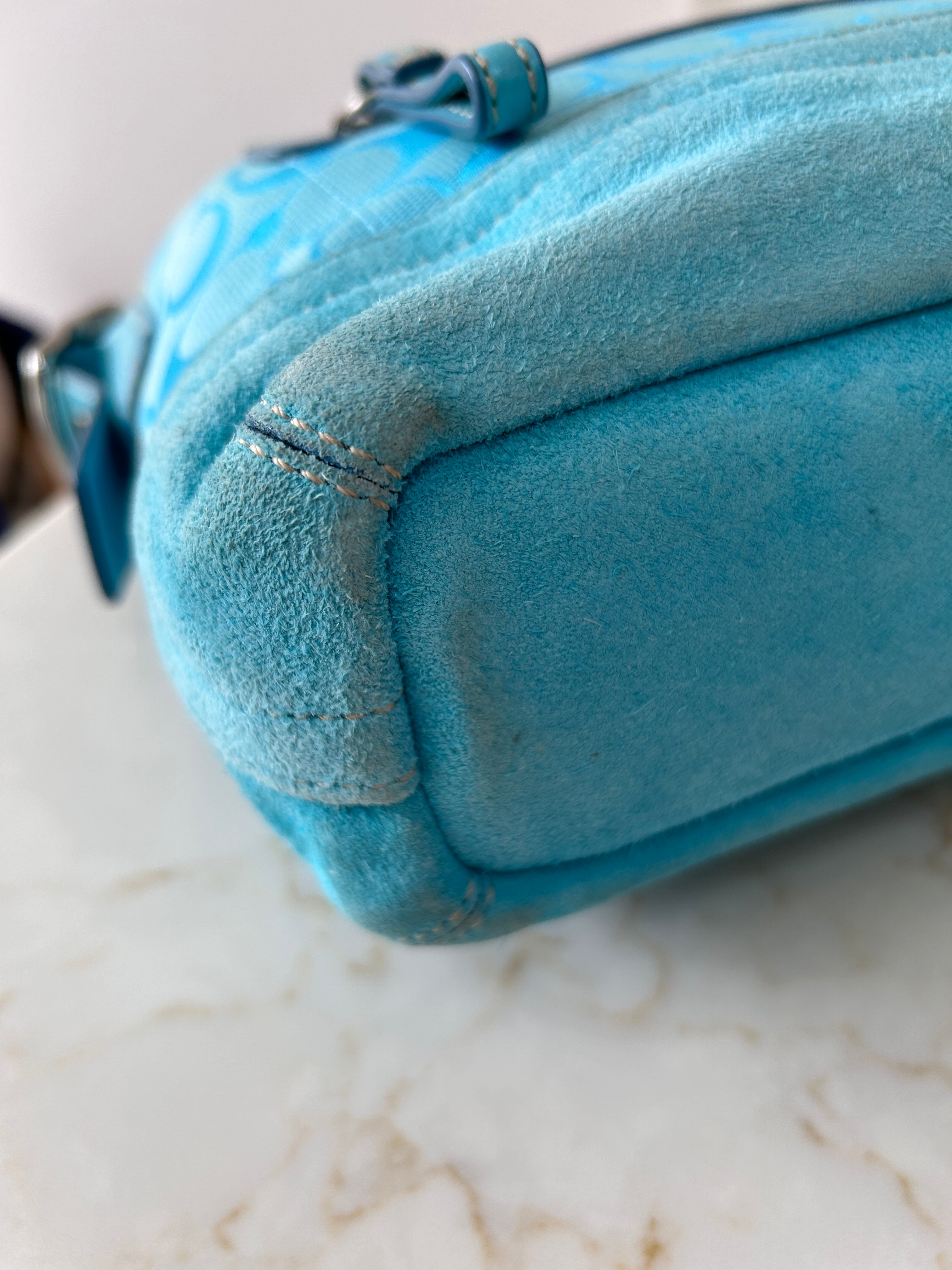 Vintage Coach blue shoulder bag