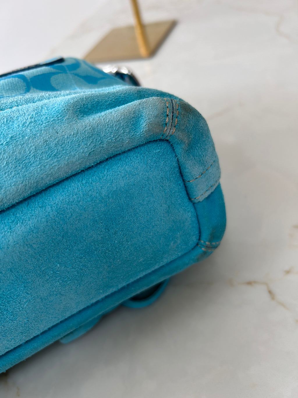 Vintage Coach blue shoulder bag