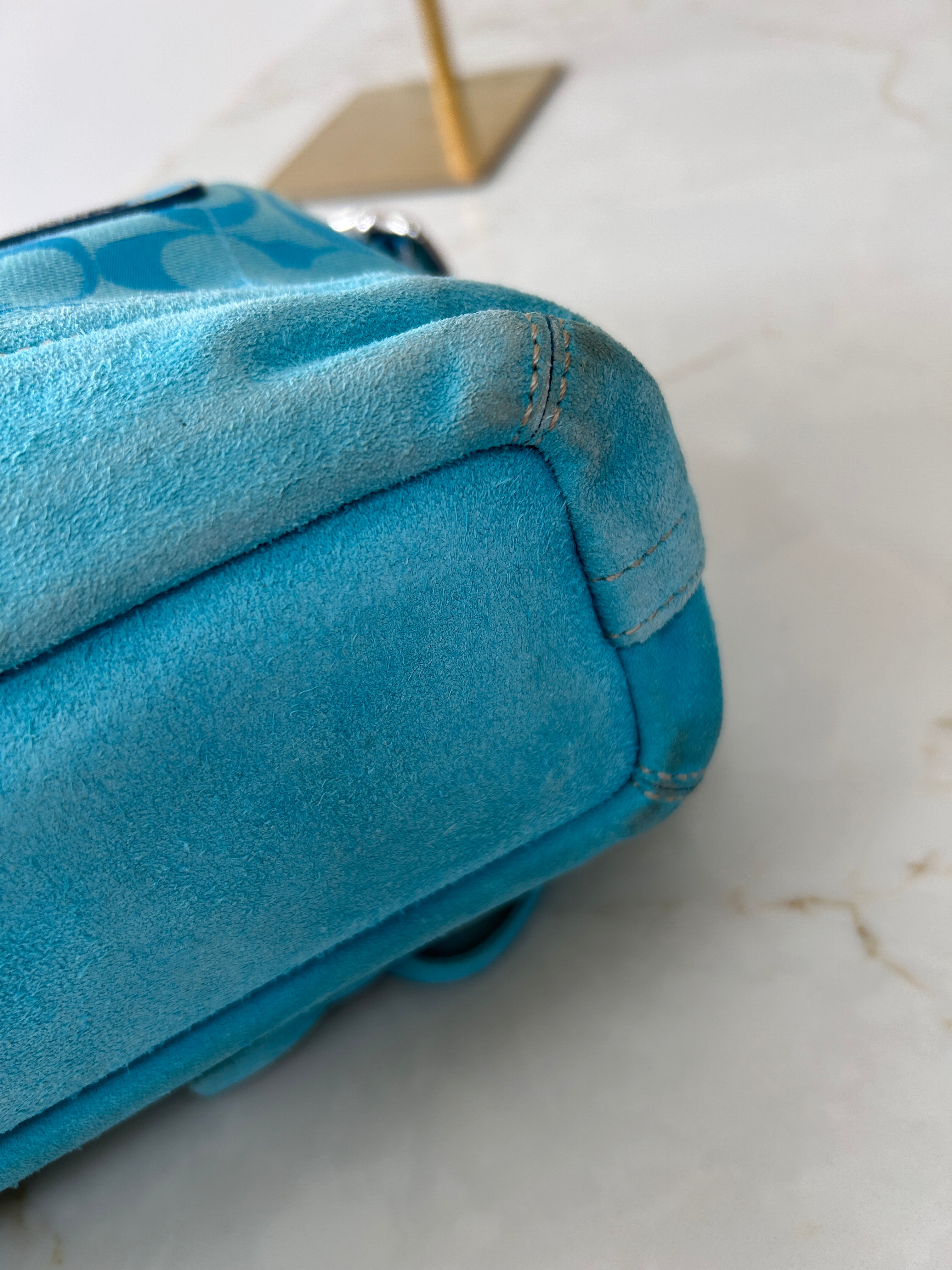Vintage Coach blue shoulder bag