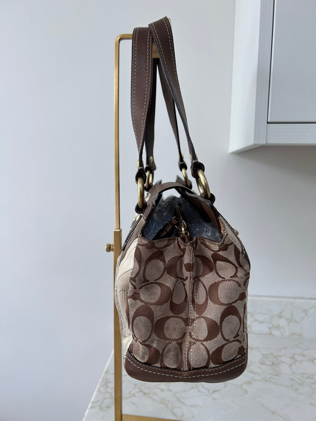 Vintage Coach patchwork shoulder bag