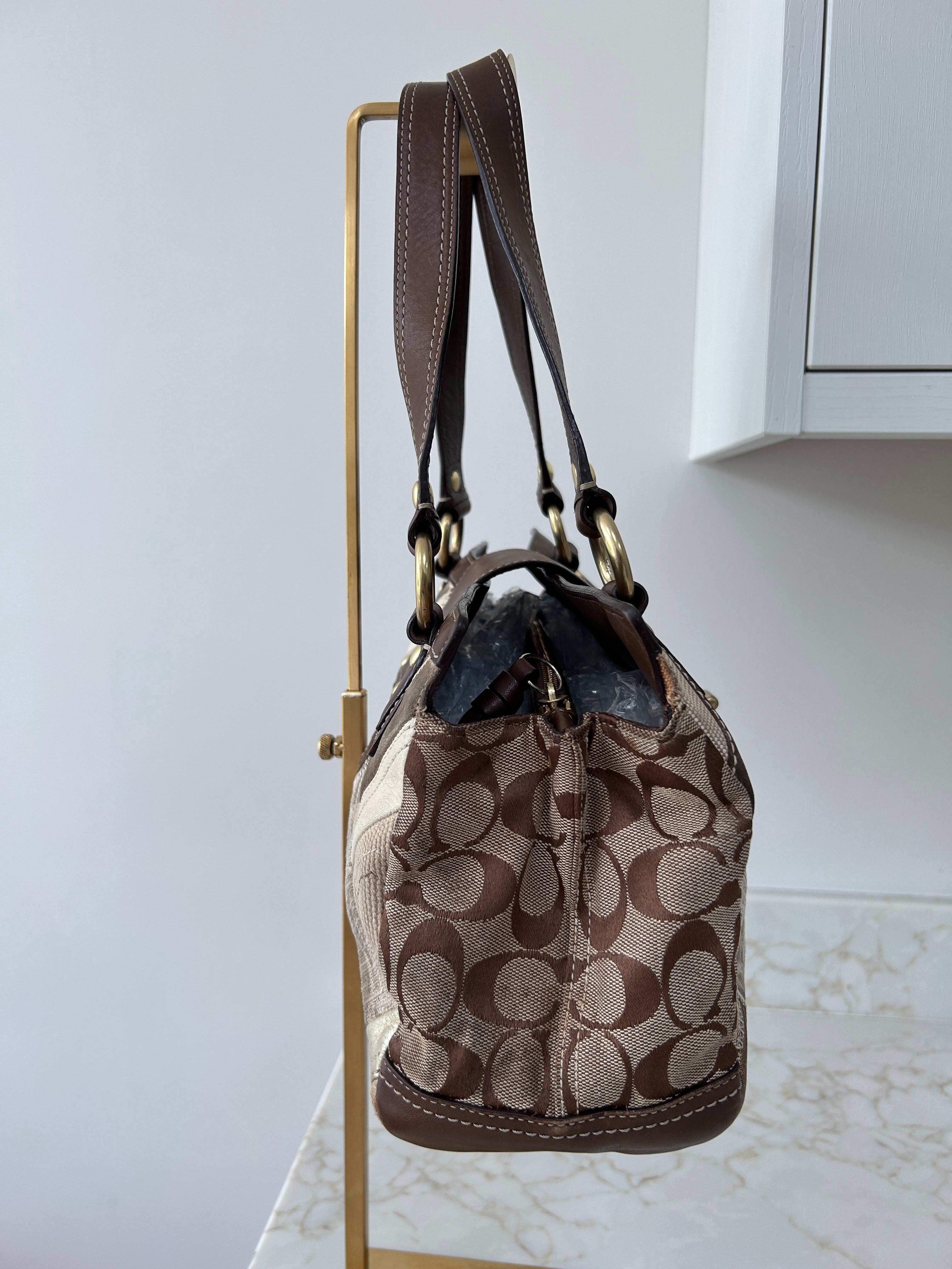 Vintage Coach patchwork shoulder bag