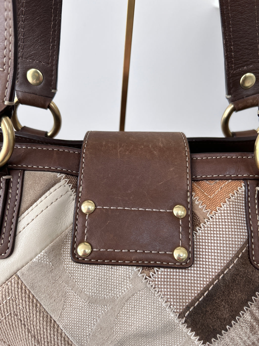 Vintage Coach patchwork shoulder bag