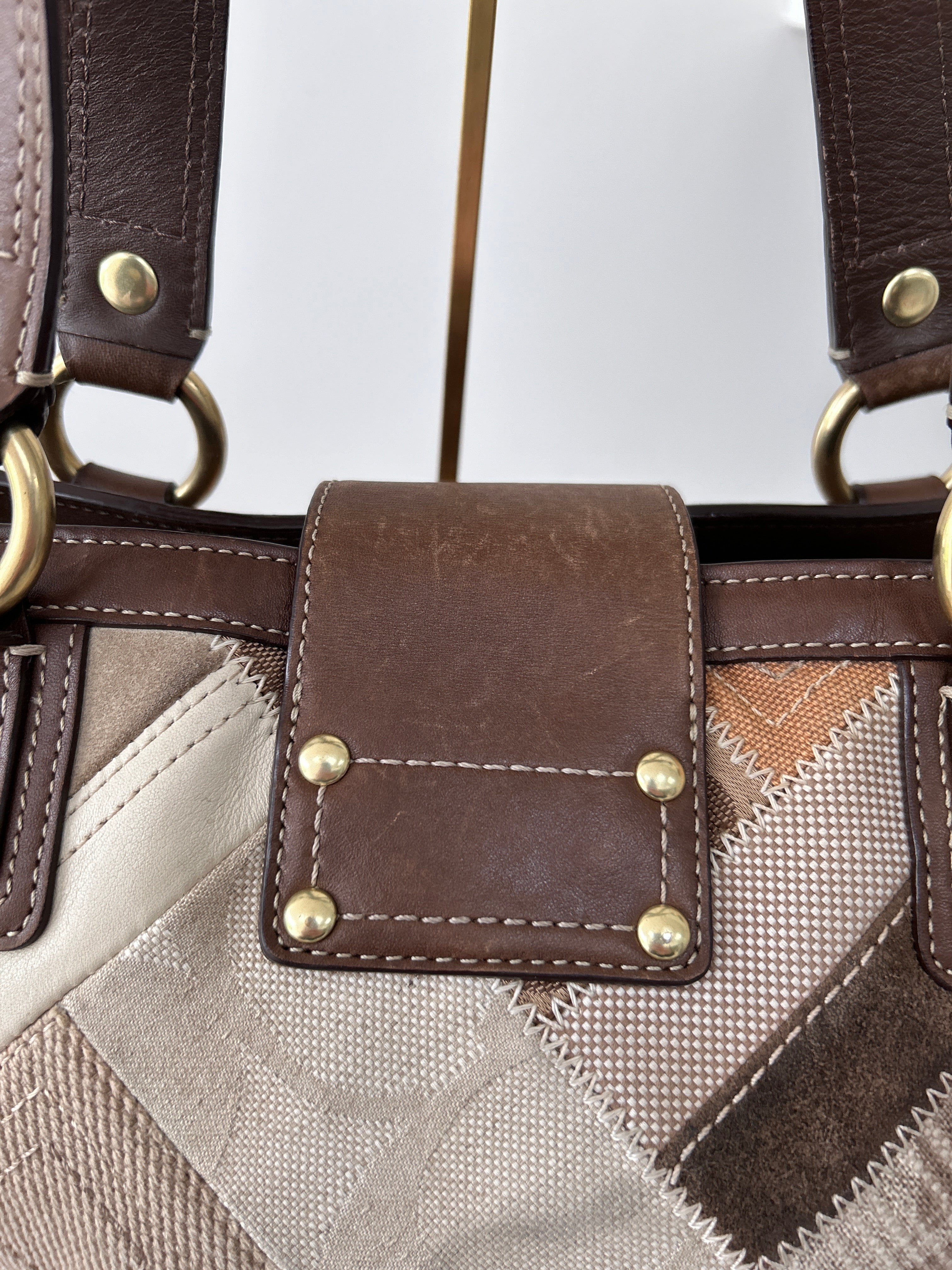 Vintage Coach patchwork shoulder bag