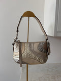 Vintage Coach metallic patchwork mini shoulder bag