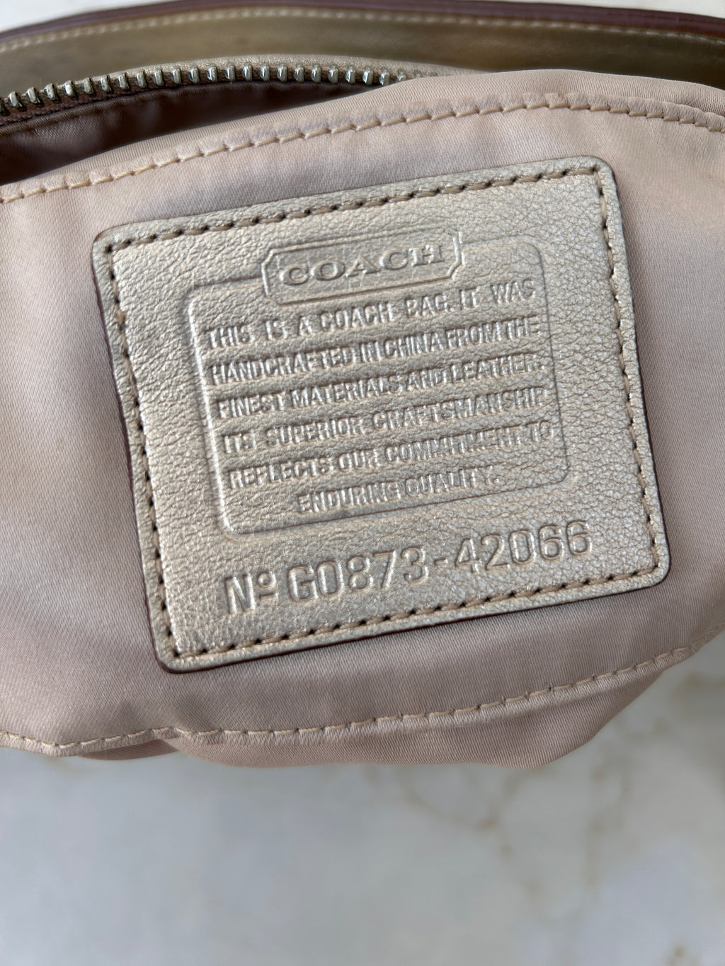 Vintage Coach metallic patchwork mini shoulder bag