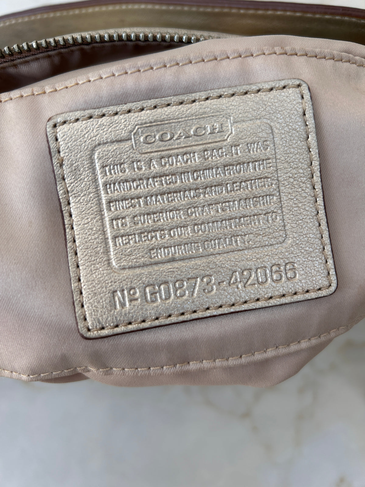 Vintage Coach metallic patchwork mini shoulder bag