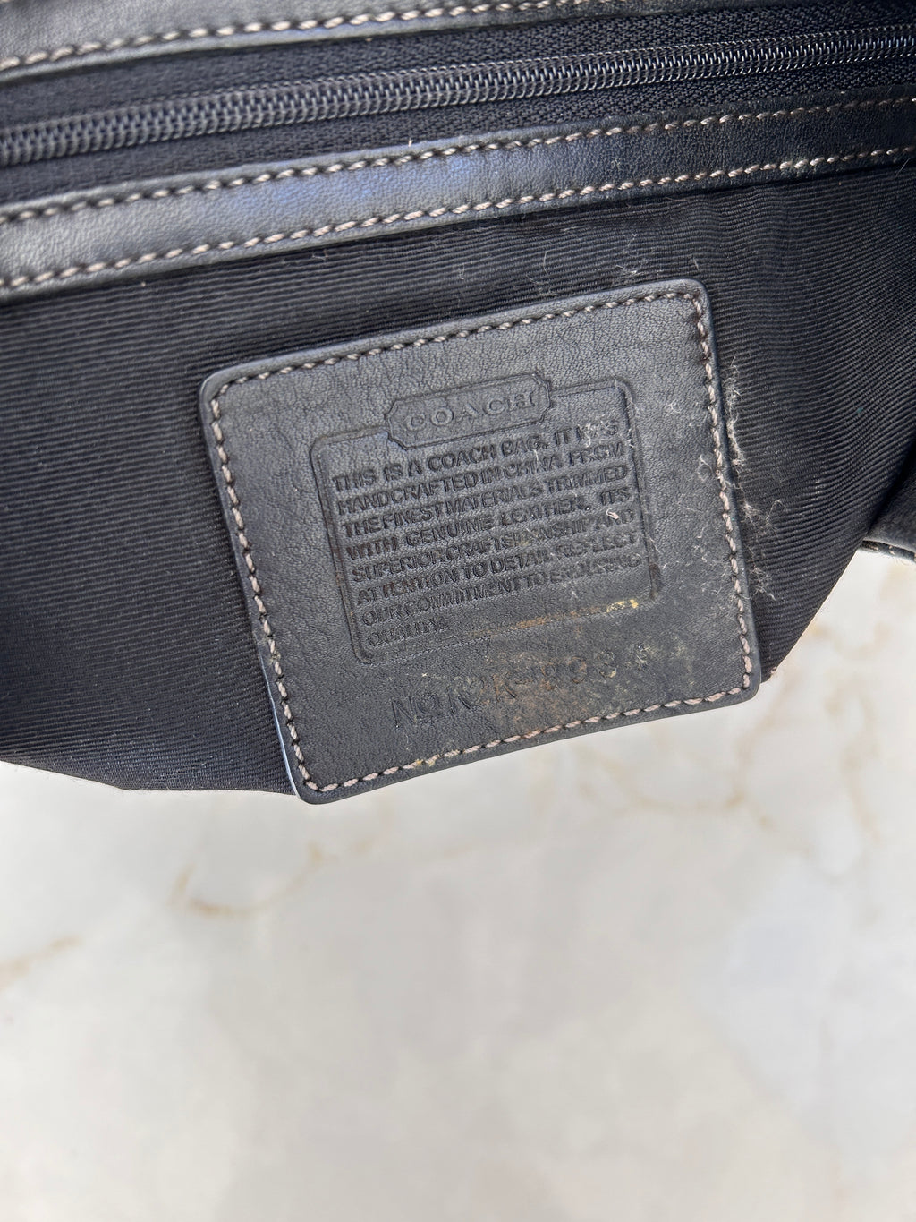 Vintage Coach monogram clip shoulder bag