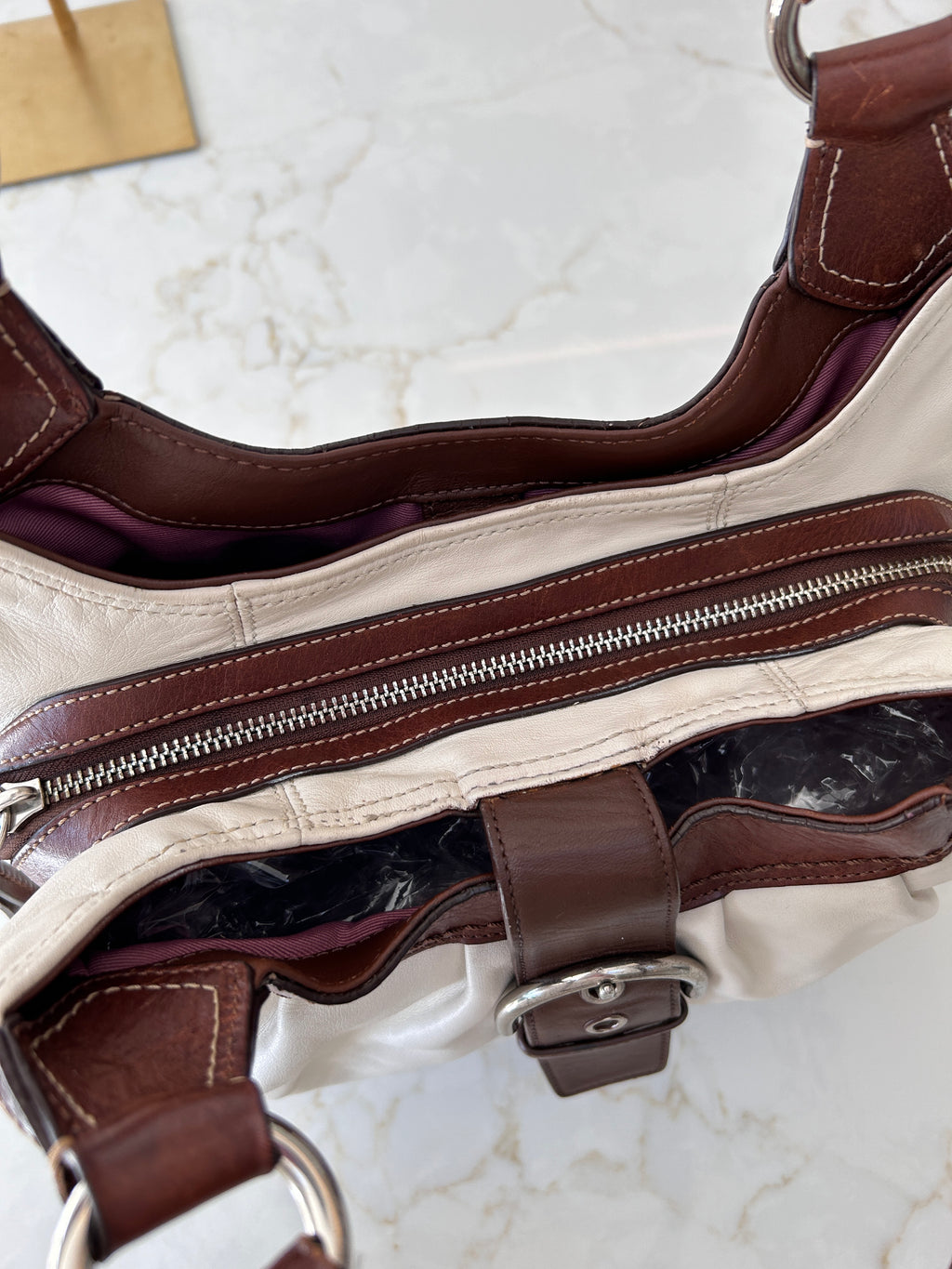 Vintage Coach Soho buckle leather shoulder bag