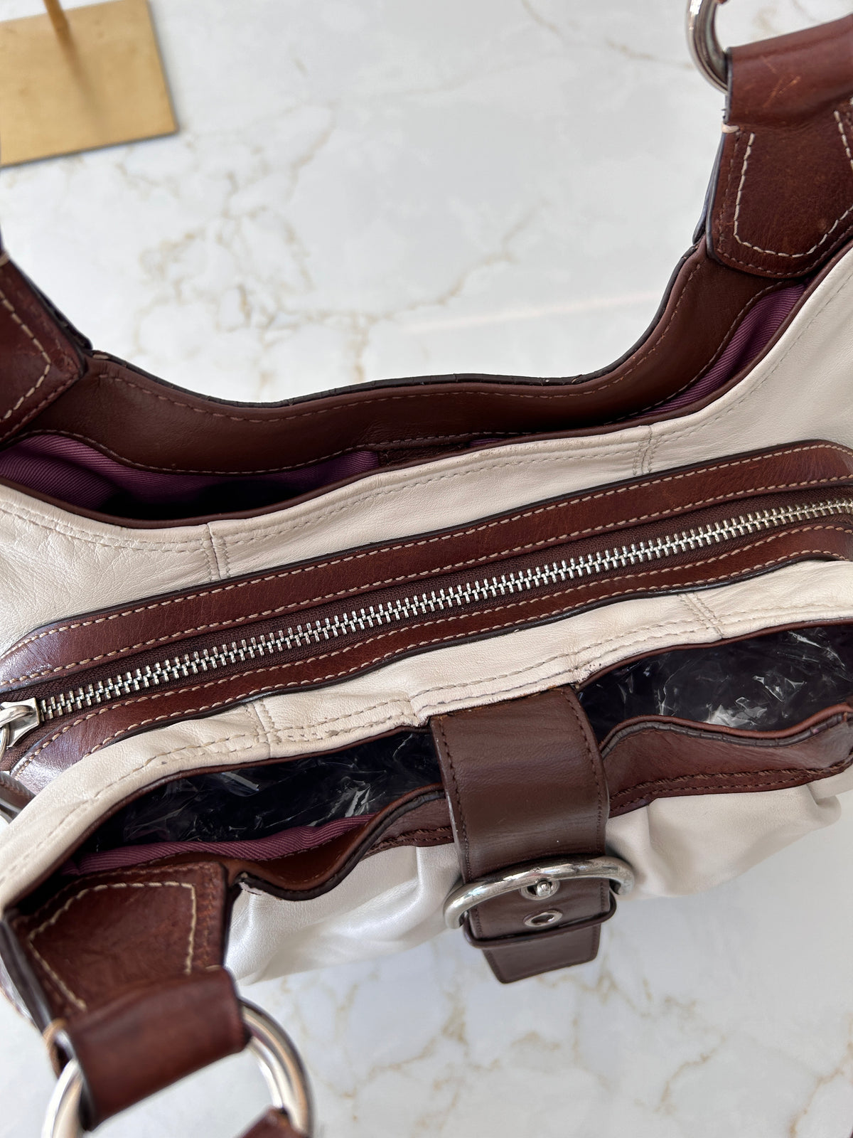 Vintage Coach Soho buckle leather shoulder bag