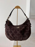 Vintage Coach chocolate brown slouchy shoulder bag