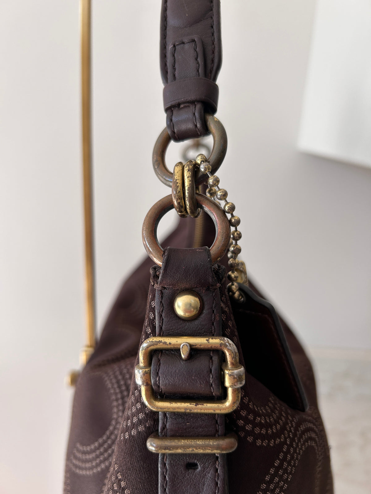 Vintage Coach chocolate brown slouchy shoulder bag