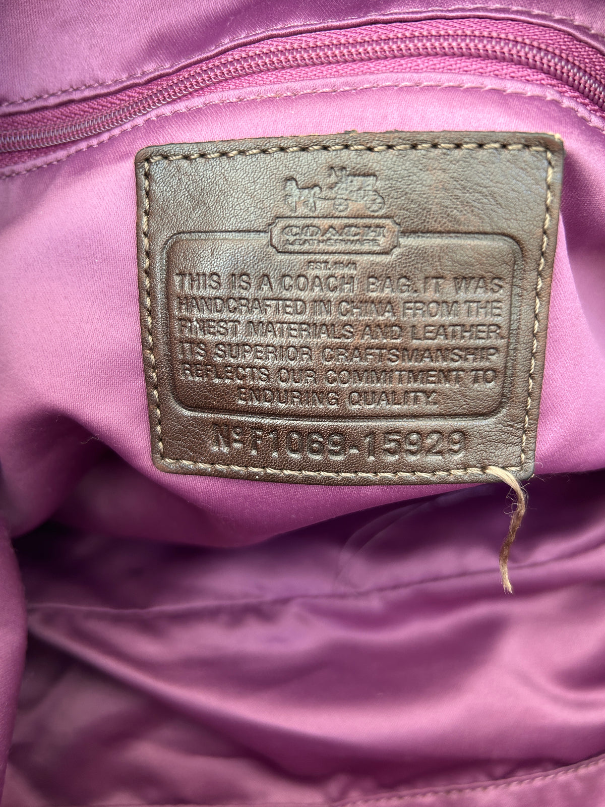 Vintage Coach chocolate brown slouchy shoulder bag