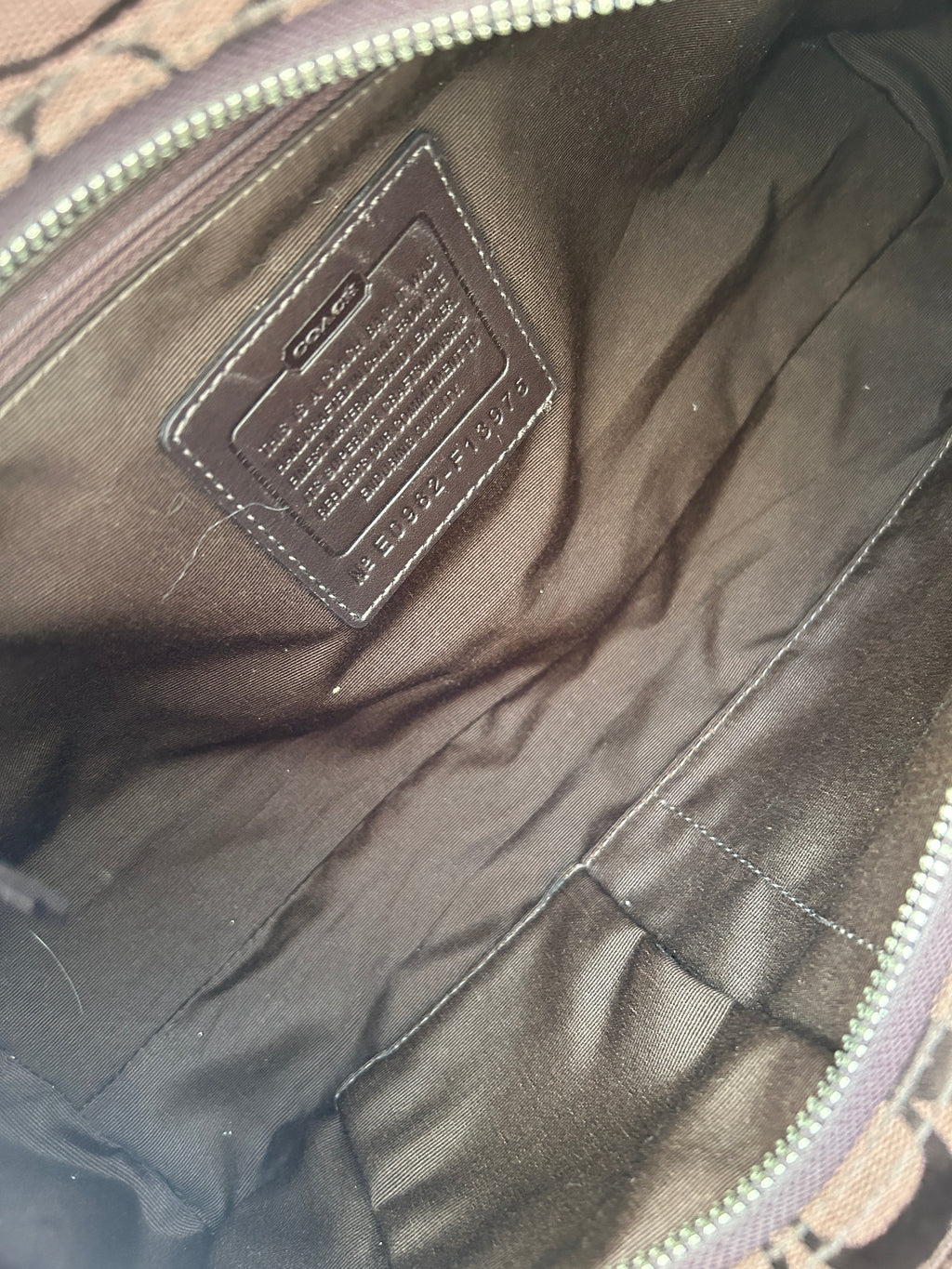 Vintage Coach Hampton turnlock chocolate brown shoulder bag