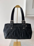 Vintage Coach Soho black leather shoulder bag
