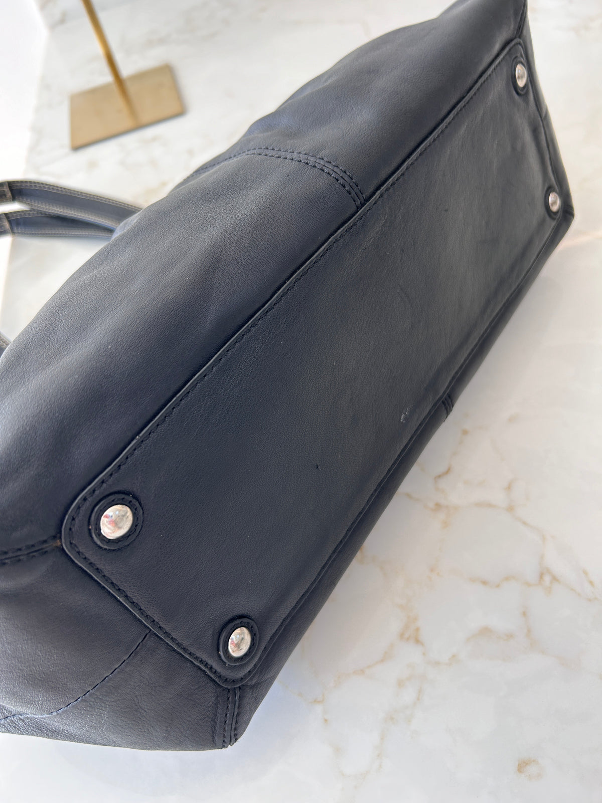 Vintage Coach Soho black leather shoulder bag