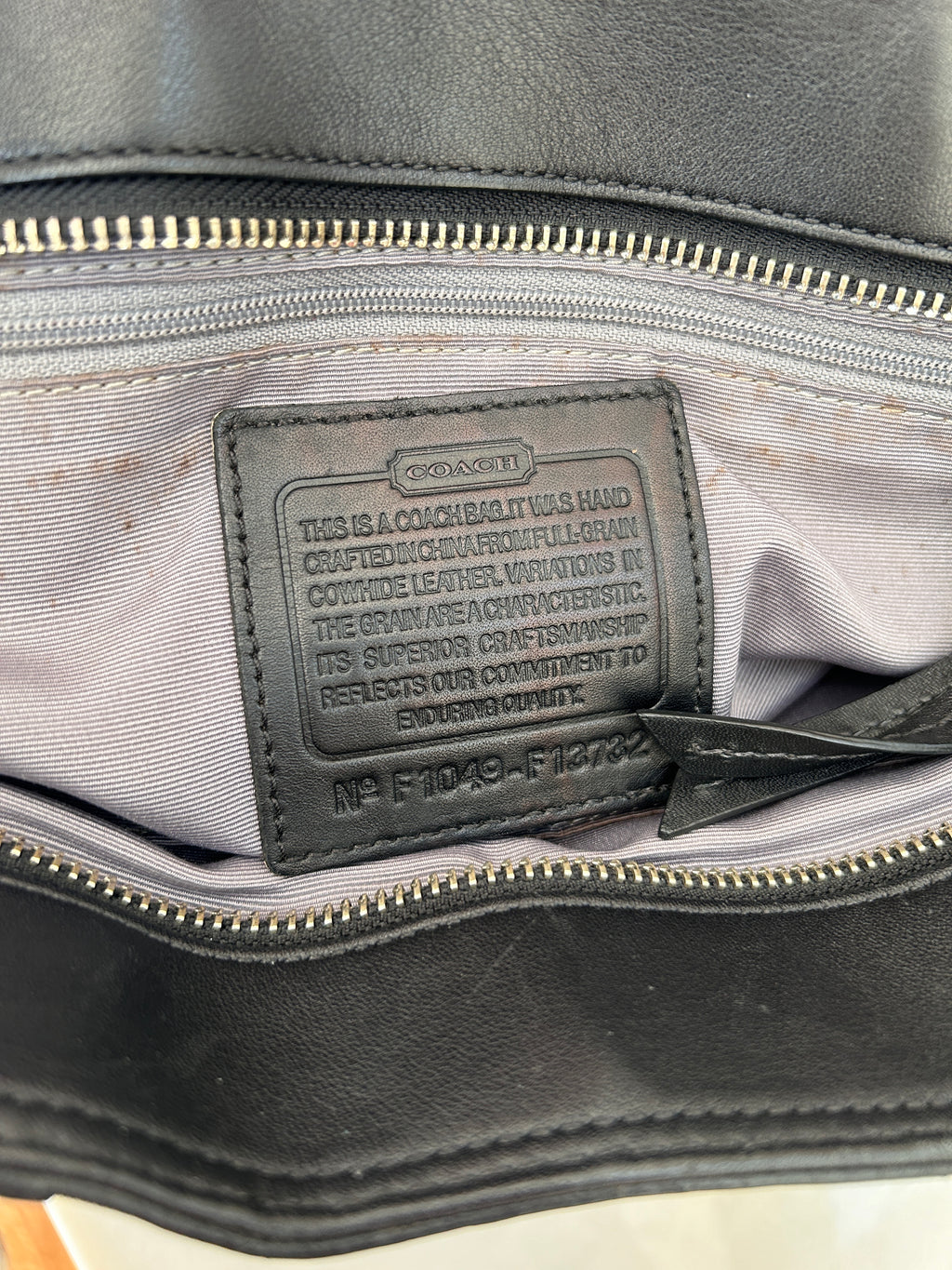 Vintage Coach Soho black leather shoulder bag