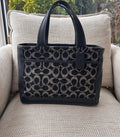 Vintage Coach wool tote bag