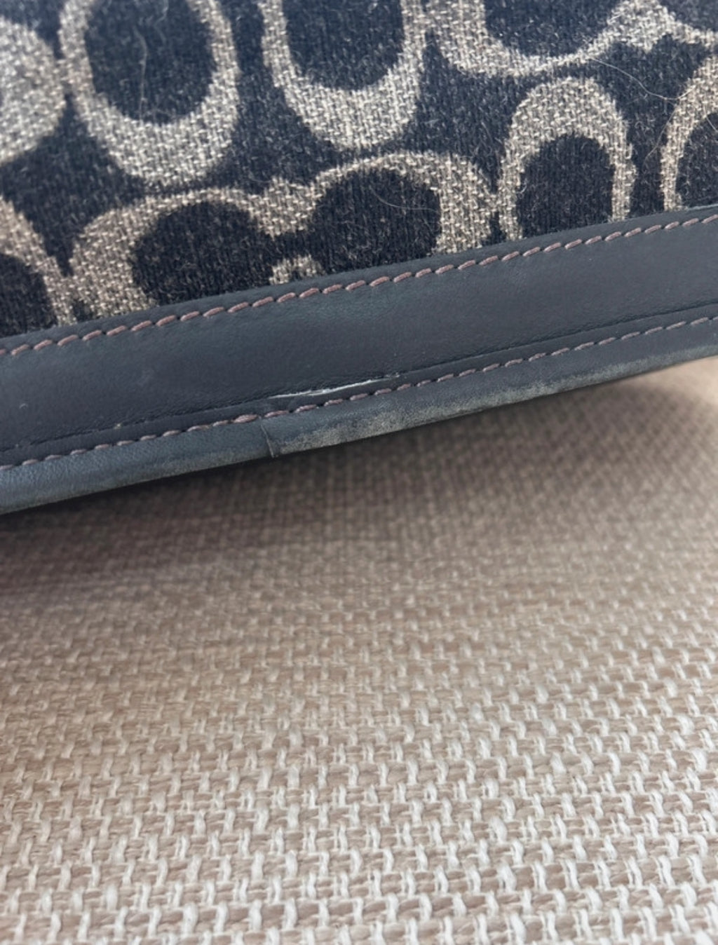 Vintage Coach wool tote bag