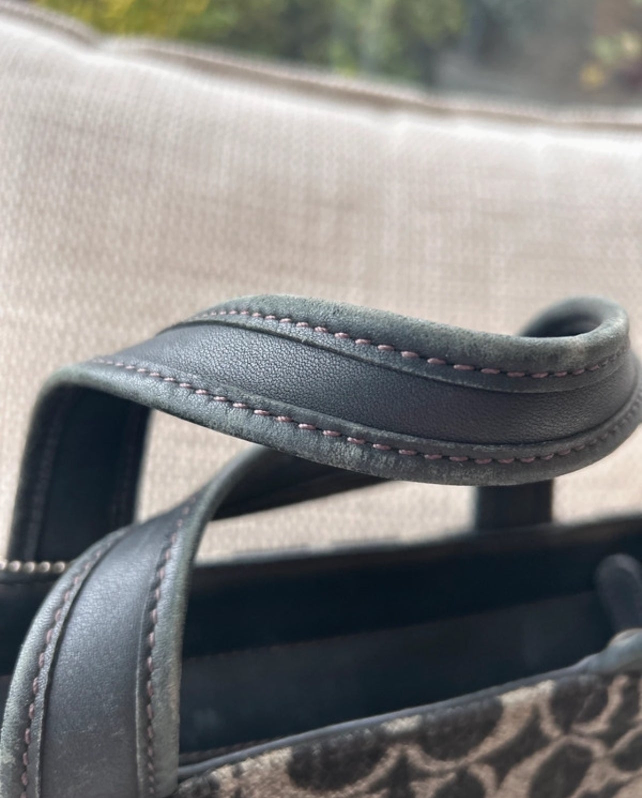 Vintage Coach wool tote bag