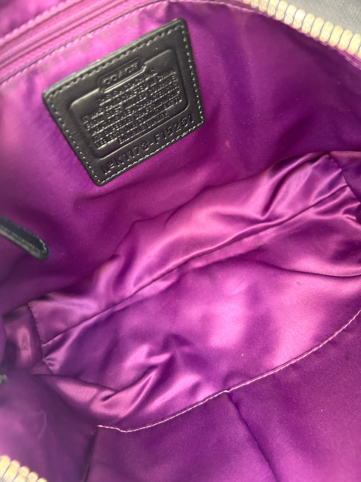 Vintage Coach black leather Carly shoulder bag