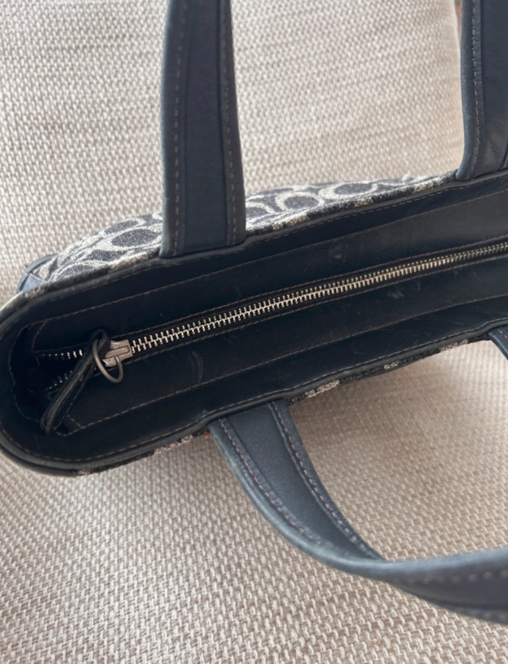 Vintage Coach wool tote bag