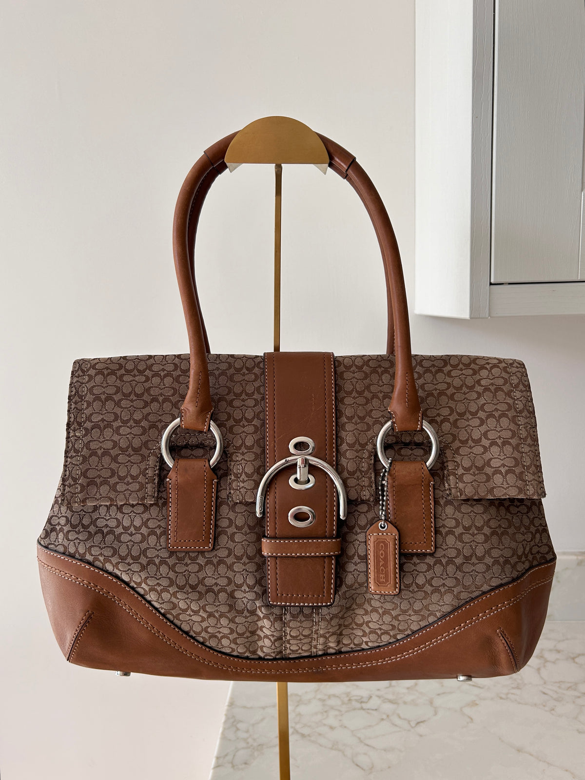 Vintage Coach Soho buckle large shoulder bag