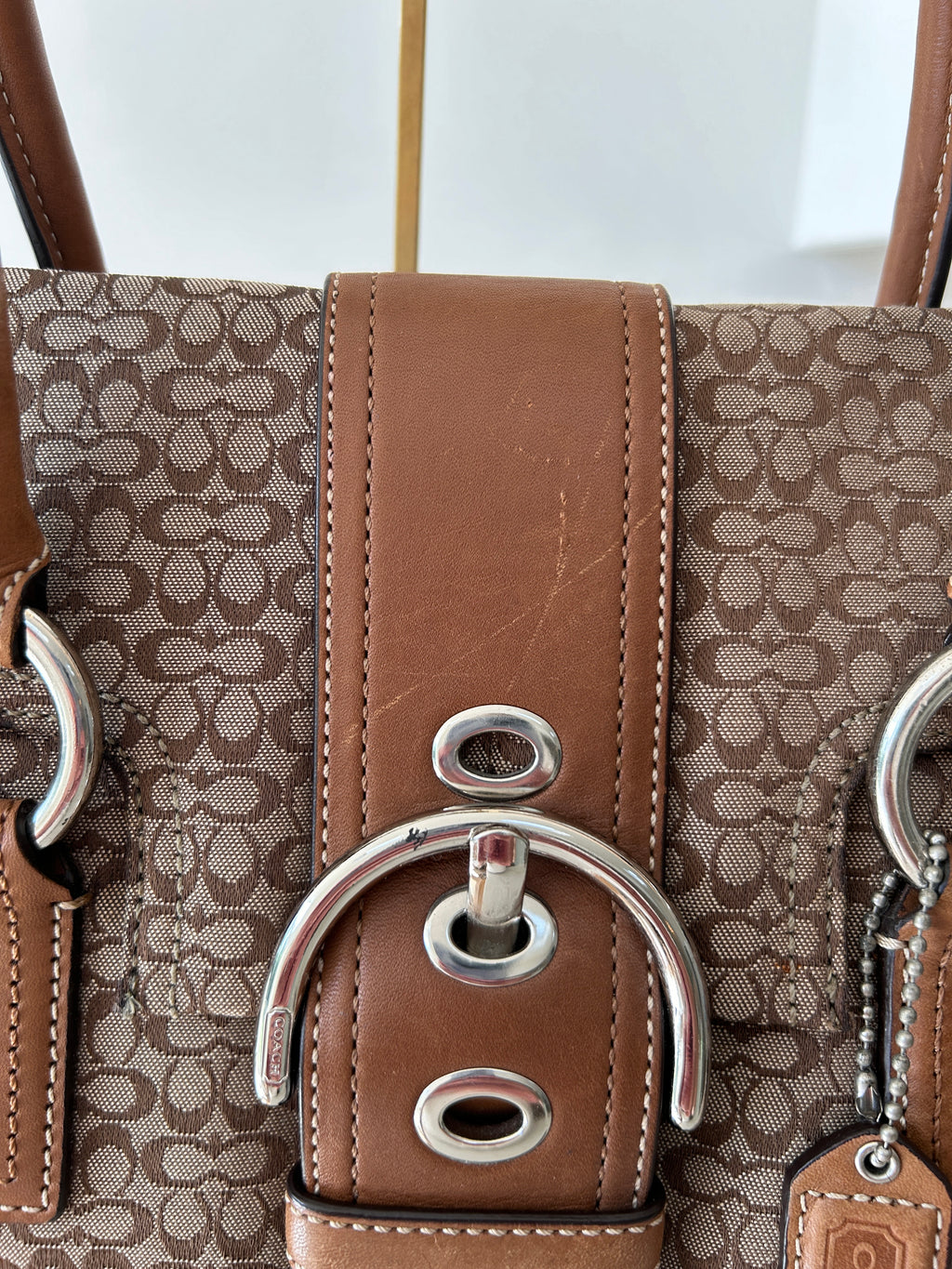 Vintage Coach Soho buckle large shoulder bag