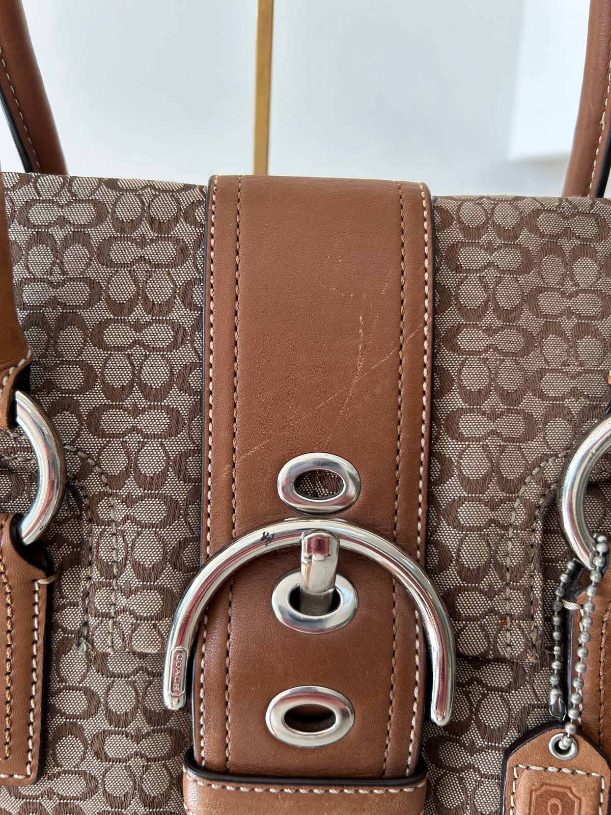 Vintage Coach Soho buckle large shoulder bag