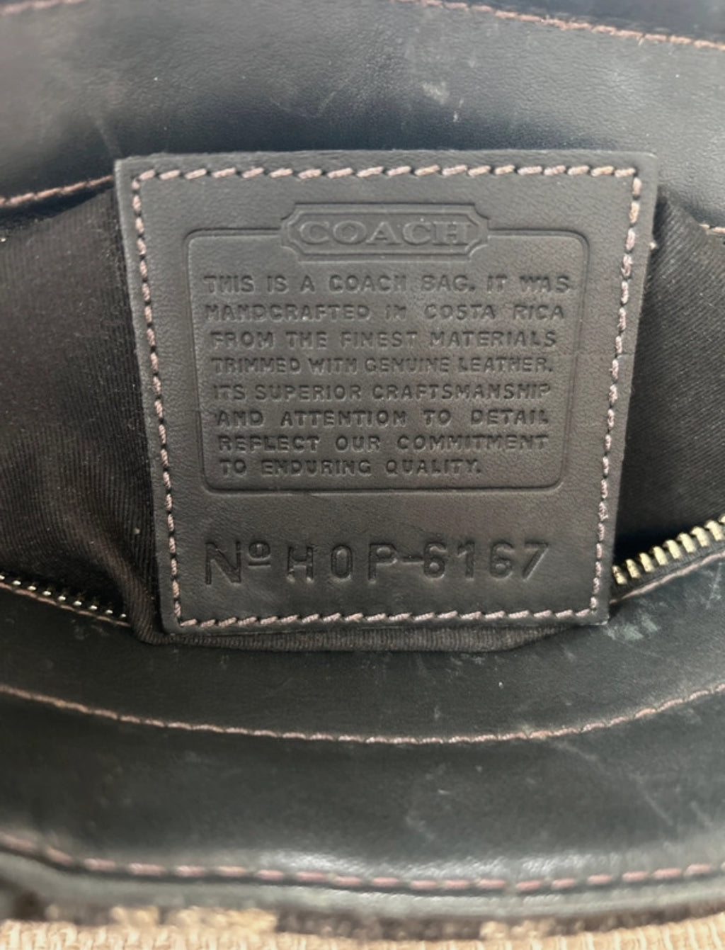 Vintage Coach wool tote bag