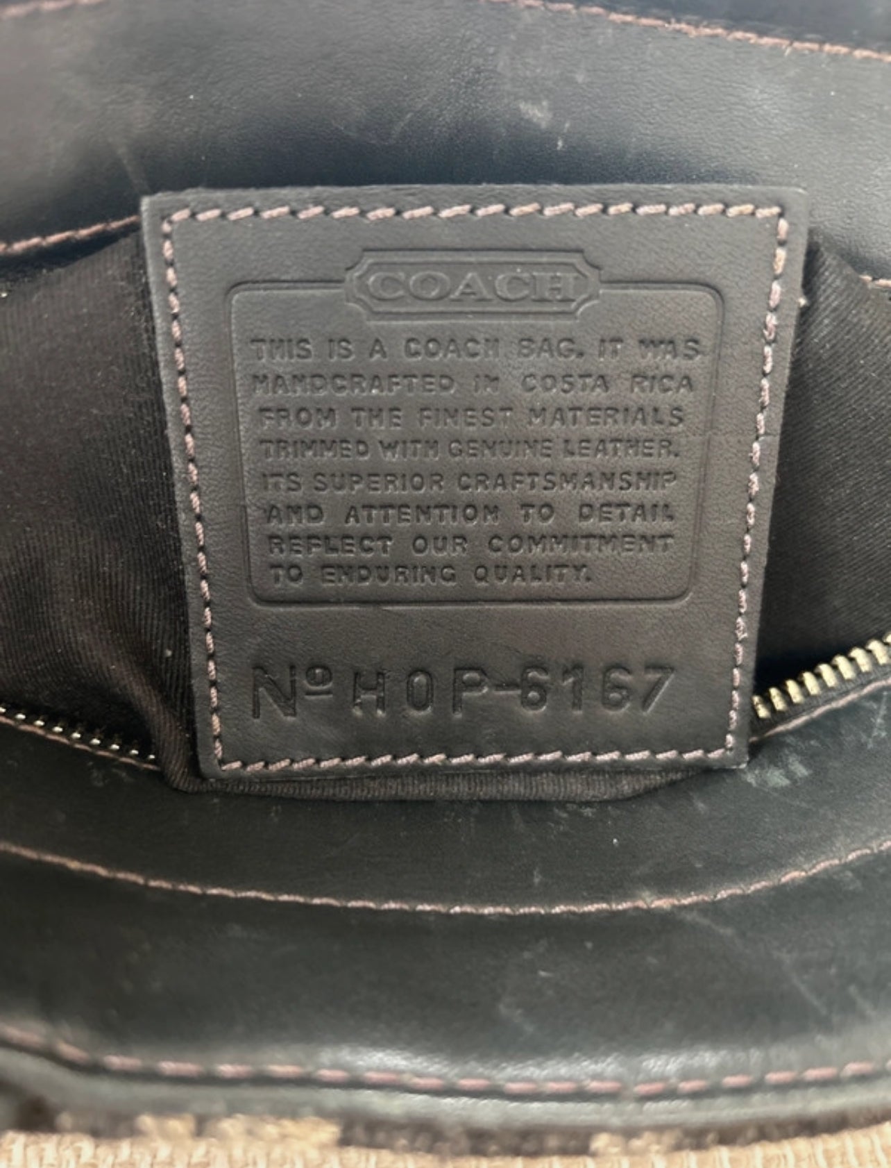 Vintage Coach wool tote bag